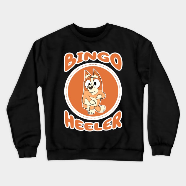 Bingo Heeler Crewneck Sweatshirt by Gunung Sambojorka